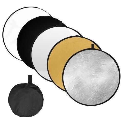 Generic 80cm 5 In 1 Photography Lighting Reflector Disc Collapsible Studio Reflector - image 3