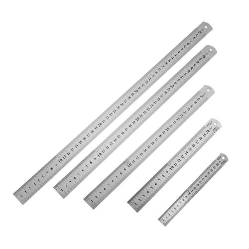 3 Pcs Architect Scale Ruler 40cm Ruler Straight Stainless Steel