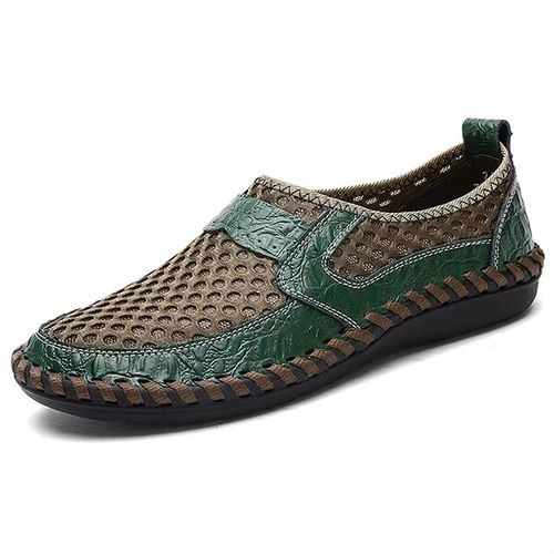 Fashion (Green)2023 Men's Casual Shoes Men Loafers Flat Handmade ...