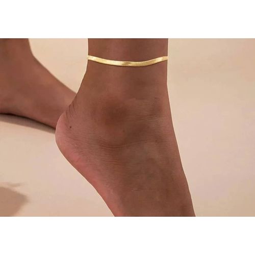 Fashion Front Ladies Multi Layered Ankle Leg Chain- Gold