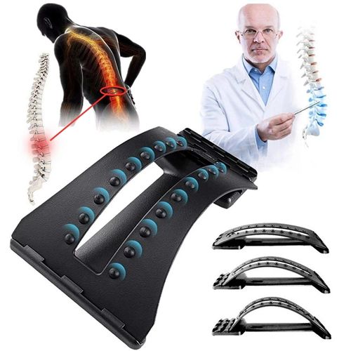 Back Massager Stretcher Support Spine Deck Pain Relief Chiropractic Lumbar  Relief Back Stretcher Fitness Massage Equipment