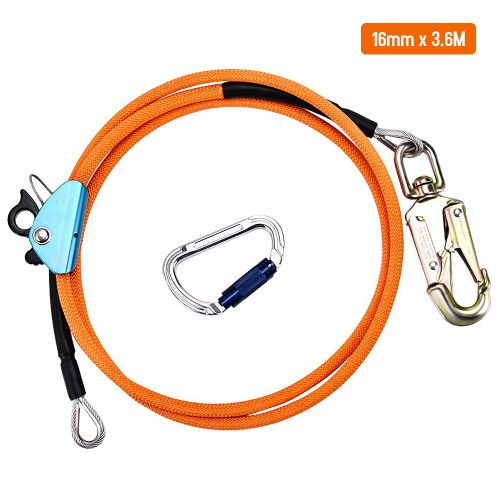 Climbing Rope Diameter 12mm With 2 Carabiners, High -strength