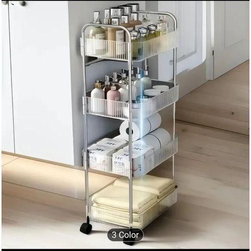 Generic Multi-Purpose Steel Trolley Shelves - 4 Layers acrylic Shelf