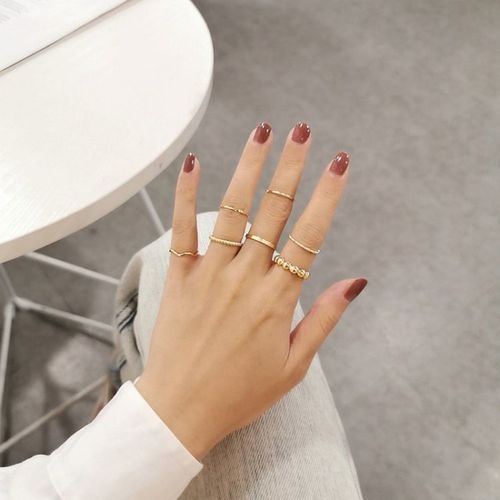 Knuckle ring set gold hot sale