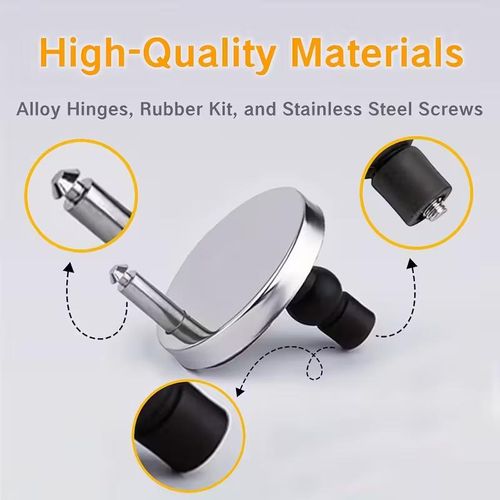 Generic 4-Piece Toilet Seat Hinge Fixing Kit – Lid Screws and Connectors - image 5