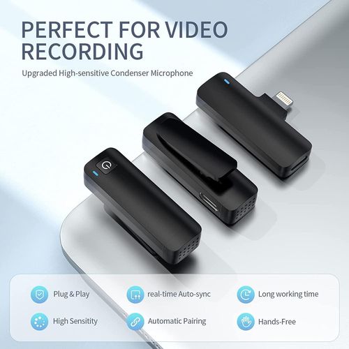 product_image_name-Generic-Wireless Microphone for iPhone iPad, With Built-in Noise-Canceling Chip - Type c-2