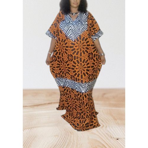 Fashion Classy Colour Block Ankara Maxi Dress