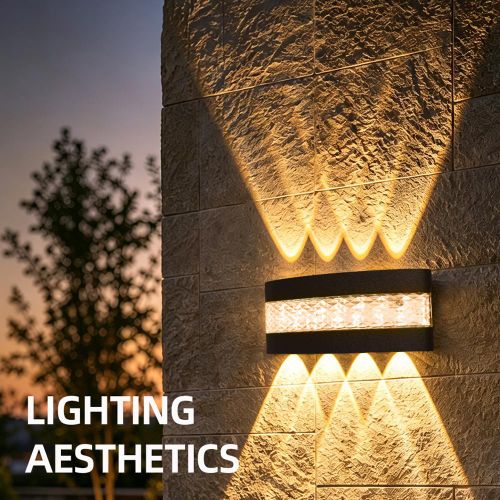 Generic Modern Crystal Accent Outdoor Up & Down Wall Sconce