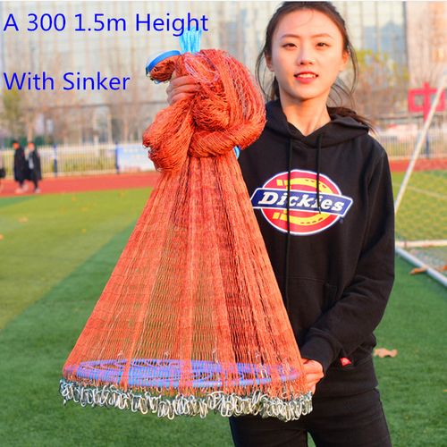 Hand Cast Fishing Net With Large Flying Disc High Strength Throw Net For  Fishing