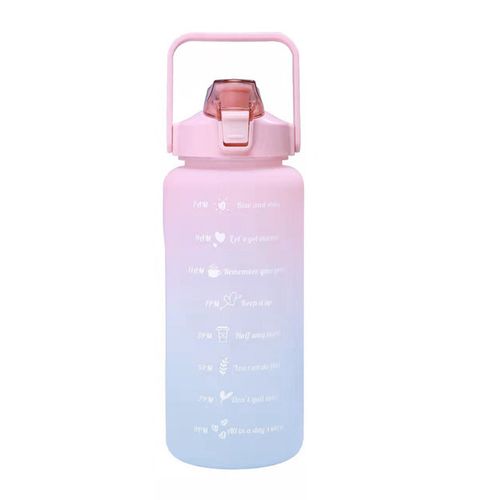 2 Liter Water Bottle With Straw Female Girls Large Portable Travel Bottles  Sport