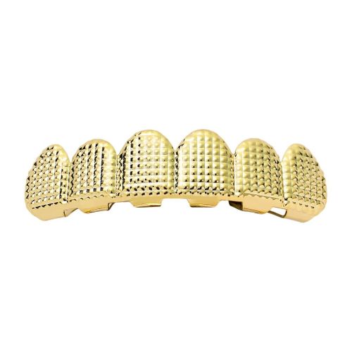 Generic Gold Plated Texture Grills Rapper 6 Teeth Caps Silicone Mold ...