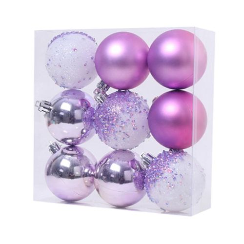 Purple Christmas Tree Balls Decor Ornament Xmas Wedding Party