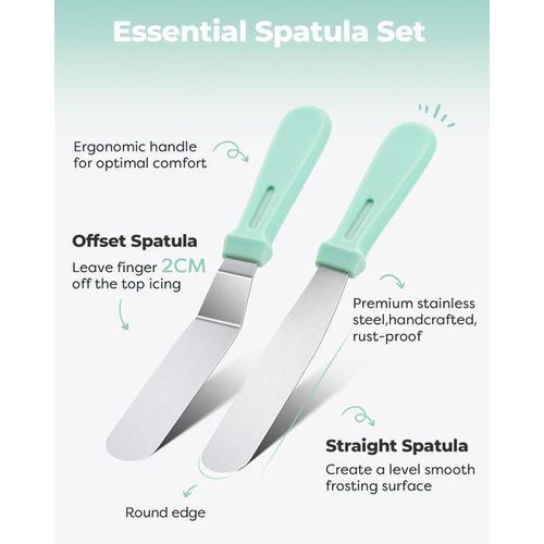 Generic 137-Piece Cake Decorating Set with Turntable - Stainless Steel Piping Tips, Cupcake and Baking Tools for Creative Desserts - image 6
