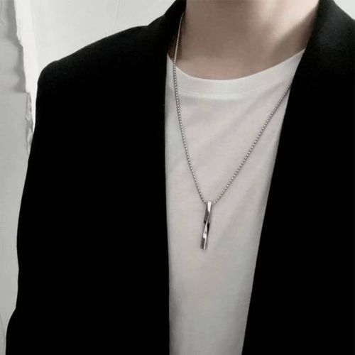 product_image_name-Fashion-Men Silver Vintage Geometry Strip Long Pendant Necklace-6