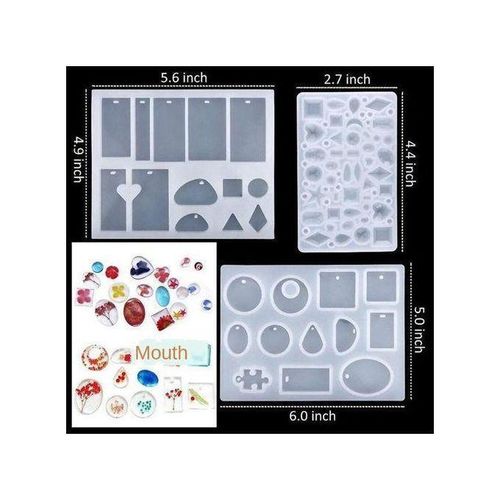 product_image_name-Generic-148 Pieces Resin Cast Silicone Mold Kit Jewelry Making Crafts (Glitter-5