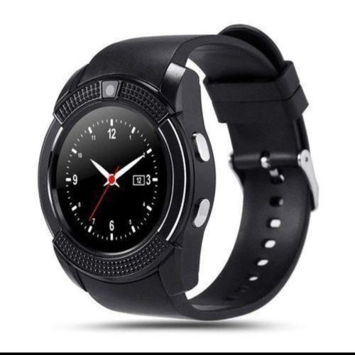product_image_name-Generic-V8 Smartwatch Touch Screen With Camera/SIM Card Slot-Black-1