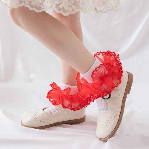 Generic Socks Socks Cotton Lotus Girl's Edge Dance Socks