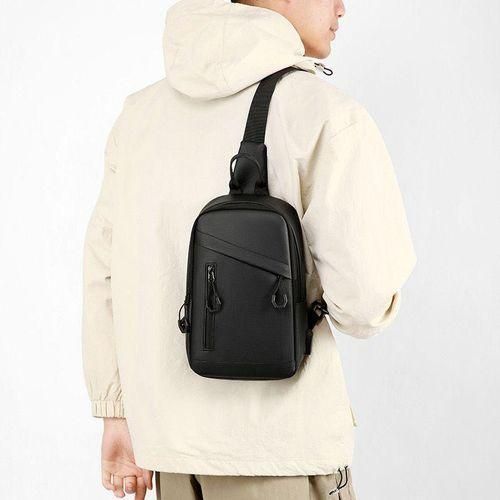 product_image_name-Fashion-, Male Chest Bag With Dedicated USB Interface Pack - Casual Outdoor Single Shoulder Chest Bag, Casual Retro Shoulder Bag Men Outdoor Cycling Sports-3