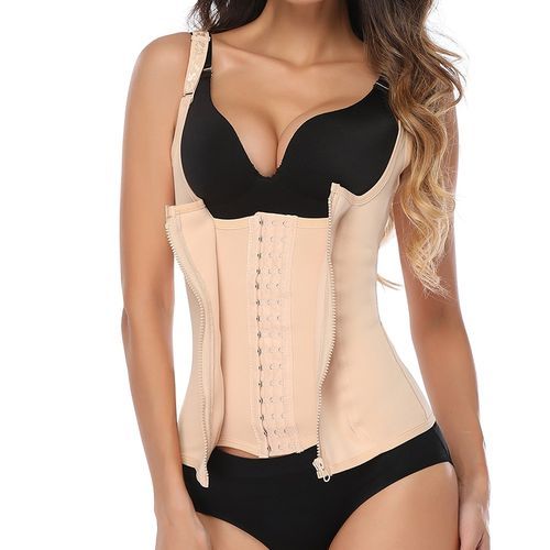 Fashion Corsets For Women Waist Trainer Zipper Vest Sports Girdle