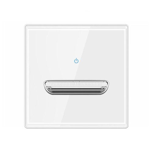 Generic Piano-Key Tempered Glass Light Switch (1-Gang Modern Wall Switch with LED Backlight)