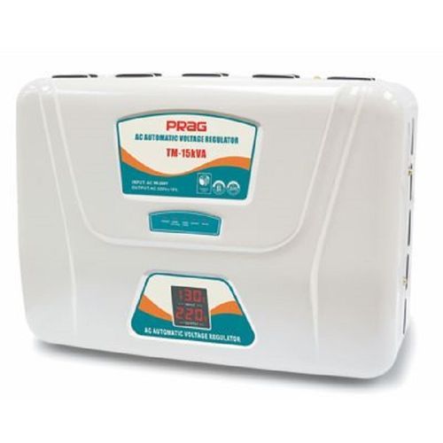 Prags 15KVA Relay Voltage Stabilizer; Input Voltage (45V-280V)