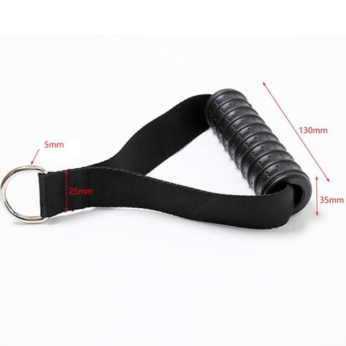 Generic Anti-Slip Rubber Handle Strap D-Ring Hand Grip For Resistance Band