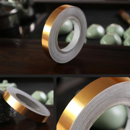 Generic 50M Gold Color Self Adhesive Waterproof Wall Tape Strip Floor Tile  Beauty Seam Sticker Home Decoration