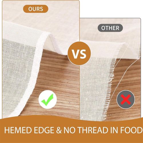 Generic Cheese Cloth for Straining, 6 pcs Reusable Hemmed Cheesecloth 20 x 20in - image 3