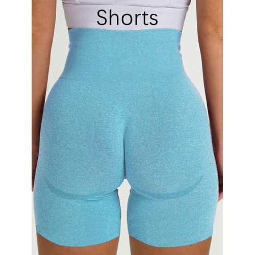 Generic Seamless Leggings Women Sport Slim ShortsTights Fitness High Waist Women  Clothing Gym Workout Pants Female Pants Dropship(#Sblue Shorts)