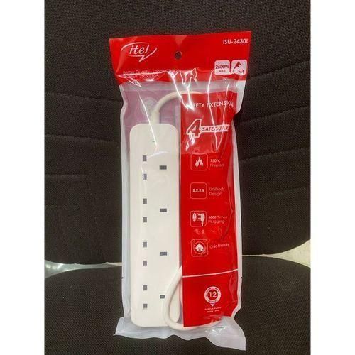 itel 4 Way Surge Protection Extension Socket with 3m Cord – Universal Extension Box - image 2