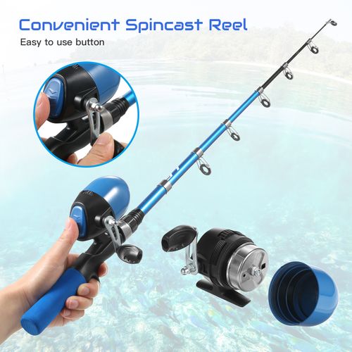 Generic Kids Fishing Pole And Reel Set Fishing Rod And Reel Combo