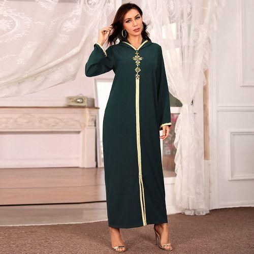 Fashion Caftan Marocain Abaya Dubai Turkey Islam Kaftan Muslim Hijab Dress African Dresses For Women Robe Arabe Musulman Djellaba FemmeDark Green Jumia Nigeria