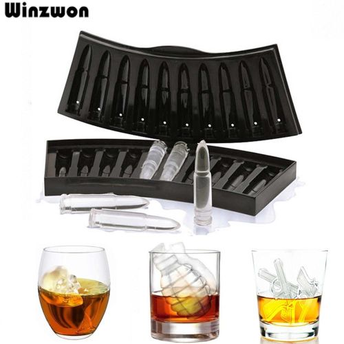 Creative Gun Bullet Shape Ice Cube Maker 3D DIY Ice Cube Mold