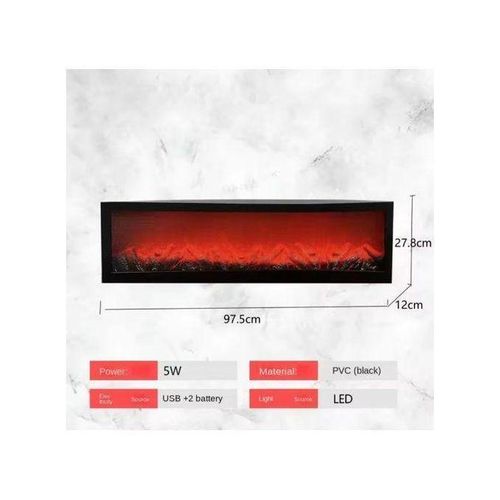 Generic 100cm Multiple colours LED RGB Fireplace Lantern TV Console Decorative Flame Light with plastic glass and Remote control.1 - image 4