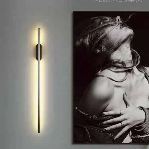 product_image_name-ESCLIGHTING-Morden Aluminium Linear Long Strip Led Wall Lamp - Black-3