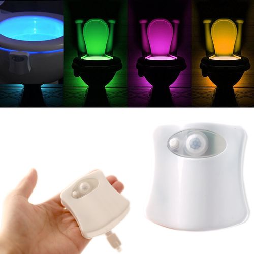 LED Toilet Seat Night Light Motion Sensor WC Light 8 Colors