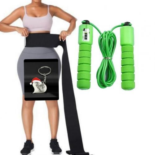 Generic Body Shaper Waist Tummy Wrap Belt Plus Free Skipping Rope