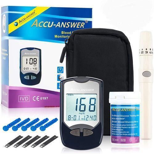 product_image_name-Generic-Accu-answer glucometer glucose analysis machine - with 10 free tezt trisps-1