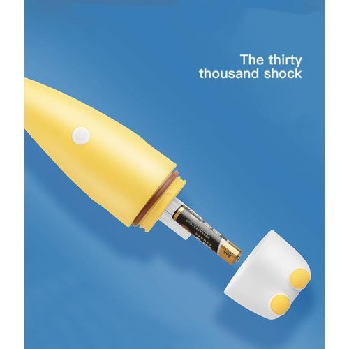 product_image_name-General Electronics-Children's dental care soft bristled electric toothbrush with sonic vibration waterproof, yellow color-2