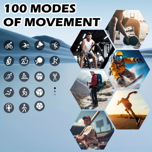Generic HT22 Smartwatch IP68 Waterproof Men's  LED Flashlight 100+ Sports Mode Watch - image 5