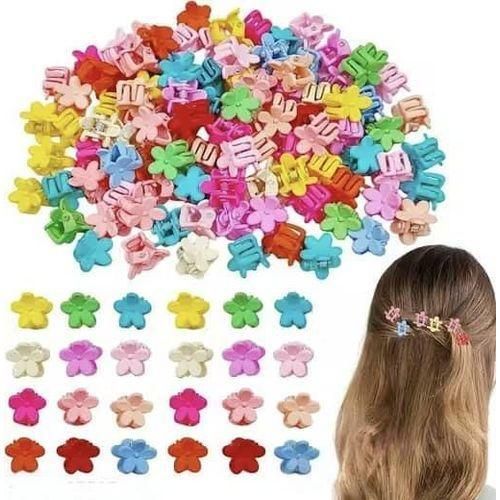 product_image_name-Generic-100pcs Small Claws Cute Flower Butterfuly Hair Clips-1