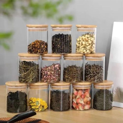 Generic 12 In 1 Spice Jars With Bamboo Lid Container Organizer - image 2