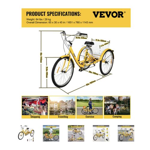 Vevor folding top bike