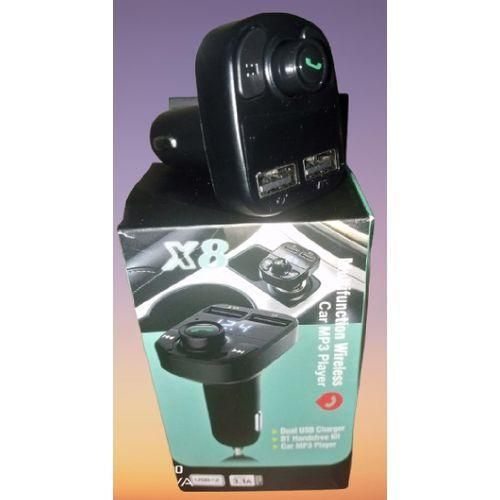Generic X8 Multifunction Wireless Bluetooth Car Mp3 Player With Digital Display Quick Smart Charger & Allow You Make And Receive Calls - image 6