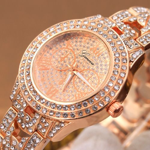 Geneva Iced Stones Strap Bracelet Watch- Rose Gold | Jumia Nigeria