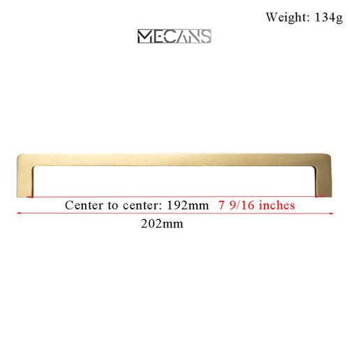 MECANS Modern Gold Knob Pure Copper Kitchen Cabinet Handles