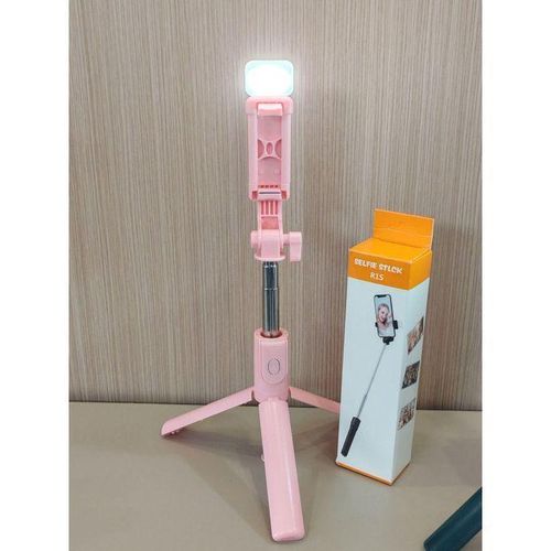product_image_name-Generic-R1S Selfie Stick Tripod with Bluetooth Remote & Fill Light – Telescopic Mobile Phone Stand-6