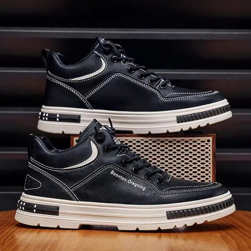 product_image_name-GALUIN-Men's casual athletic shoes, men's fashionable high-top shoes, lace-up platform ankle boots-1