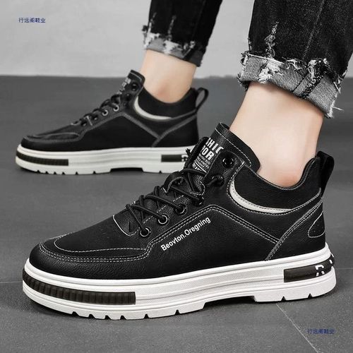product_image_name-GALUIN-Men's casual athletic shoes, men's fashionable high-top shoes, lace-up platform ankle boots-5