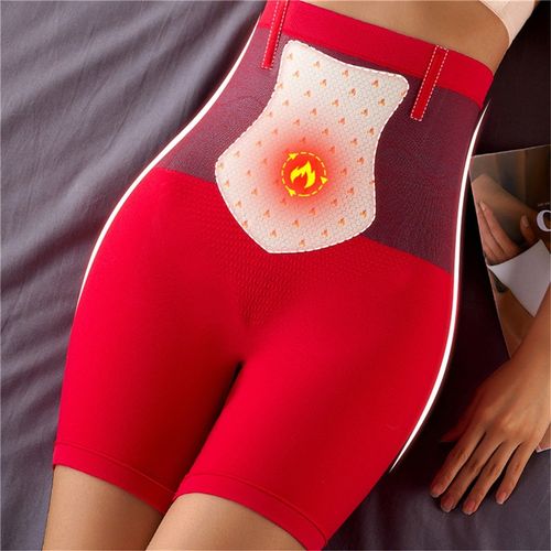 Fashion (Red)New High Waist Thermal Panties For Women Flat Belly Shaping Panties  Seamless Boxer Safety Shorts Period Menstrual Underwear Lady SCH